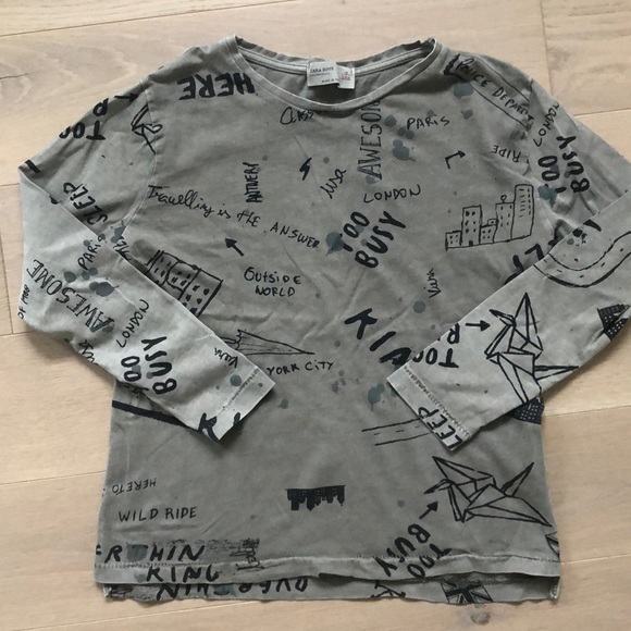 Zara boys long sleeve top size 7 - Picture 1 of 5
